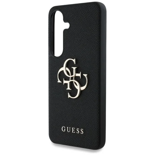 Guess Grained Big 4G Logo Small Classic Logo Samsung Galaxy S25 Plus tok fekete - 6