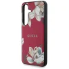 Guess Grained Printed Flower minta MagSafe tok Samsung Galaxy S25 fukszia - 6