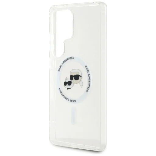 Karl Lagerfeld Button Karl & Choupette Heads Printed Logo MagSafe Samsung Galaxy S25 Ultra biely obal - 6
