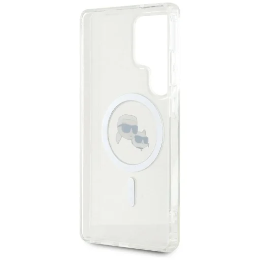 Karl Lagerfeld Button Karl & Choupette Heads Printed Logo MagSafe Samsung Galaxy S25 Ultra biely obal - 7
