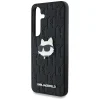 Karl Lagerfeld Leather Monogram Pin Logo Choupette Head Samsung Galaxy S25 fekete tok thumbnail