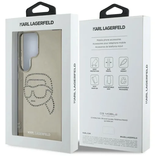 Karl Lagerfeld Rhinestones Karl Head Logo Samsung Galaxy S25 Ultra fekete tok - 8