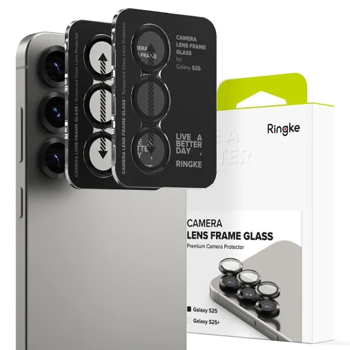Ringke Kamera Keretvédő 2-pack Samsung Galaxy S25 üvegfólia fekete - 1