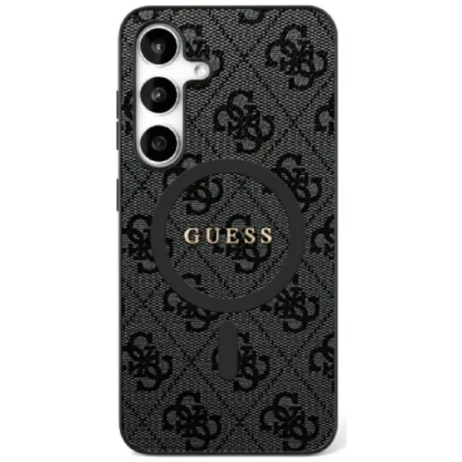 GUESS tok Samsung Galaxy S25 Ultra GUHMS25LG4GFRK (Mágneses PU 4G Ring Classic Logo) fekete tok - 1