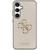 GUESS tok Samsung Galaxy S25 GUHCS25SPGT4MBE (PU Grained Big 4G és Klasszikus Logó) bézs tok
