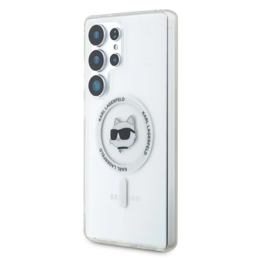 KARL LAGERFELD tok SAMSUNG S25 Ultra KLHMS25LHLSCHH (Magnetic IML Metal Choupette Head) fehér tok - 7