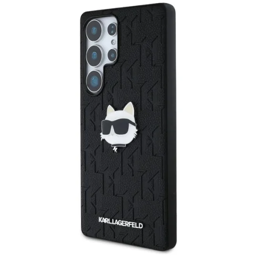 KARL LAGERFELD tok Samsung Galaxy S25 Ultra KLHCS25LPGKLCHPK (PU Monogram Choupette Head Pin) fekete tok - 2