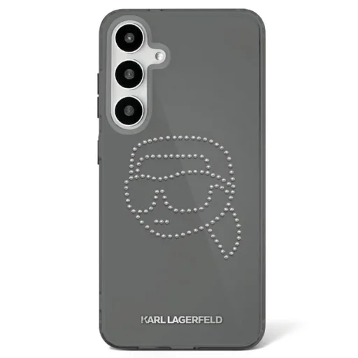 KARL LAGERFELD tok Samsung Galaxy S25 KLHCS25SHKHDCELK (IML Rhinestones K Head) fekete tok - 1