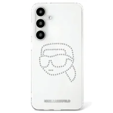 KARL LAGERFELD tok Samsung Galaxy S25 KLHCS25SHKHDCELT (IML Rhinestones K Head) átlátszó tok