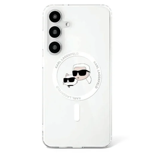 KARL LAGERFELD tok Samsung Galaxy S25 Plus KLHMS25MHLSKCH (Mágneses IML Fém KC Heads) fehér tok - 1
