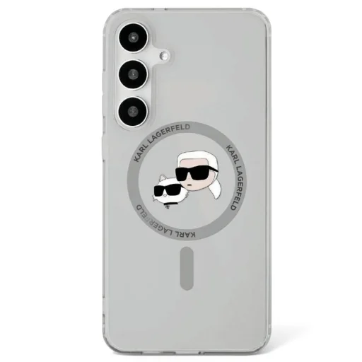 KARL LAGERFELD tok SAMSUNG Galaxy S25 KLHMS25SHLSKCK (Mágneses IML fém KC fejek) fekete tok - 1