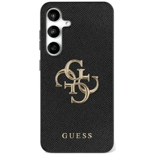 GUESS tok Samsung S25 Ultra GUHCS25LPGT4MBK (PU Grained Big 4G és Klasszikus Logó) fekete tok - 1