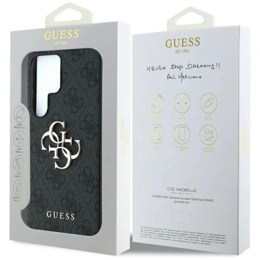 GUESS tok Samsung Galaxy S25 Ultra GUHCS25L4GMGGR (4G PU Big Logo) fekete tok - 6