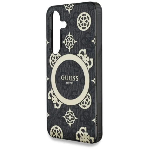 GUESS tok Samsung Galaxy S25 GUHMS25SH4PYEEK (Mágneses IML Peony 4G háttéren) fekete tok - 6