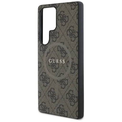 GUESS tok Samsung Galaxy S25 Ultra GUHMS25LG4GFRW (Mágneses PU 4G Gyűrű Klasszikus Logó) barna - 3