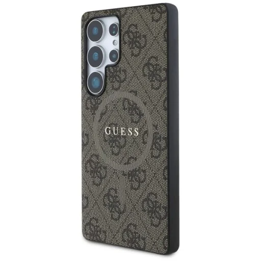 GUESS tok Samsung Galaxy S25 Ultra GUHMS25LG4GFRW (Mágneses PU 4G Gyűrű Klasszikus Logó) barna - 2