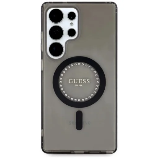 GUESS tok Samsung Galaxy S25 Ultra GUHMS25LPFTDTEK (Mágneses IML Strasszok) fekete tok - 2