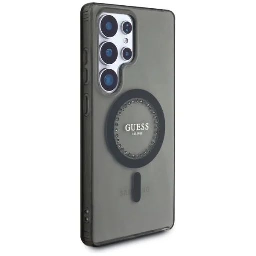 GUESS tok Samsung Galaxy S25 Ultra GUHMS25LPFTDTEK (Mágneses IML Strasszok) fekete tok - 4