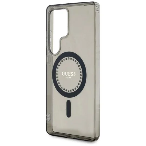 GUESS tok Samsung Galaxy S25 Ultra GUHMS25LPFTDTEK (Mágneses IML Strasszok) fekete tok - 6