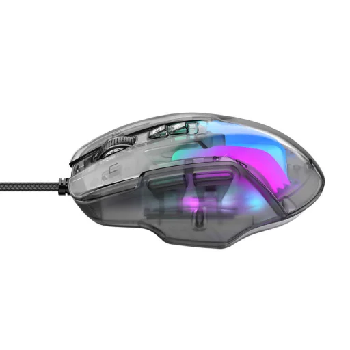 Vezetékes gamer egér Havit MS1011SE (átlátszó/fekete) - 2
