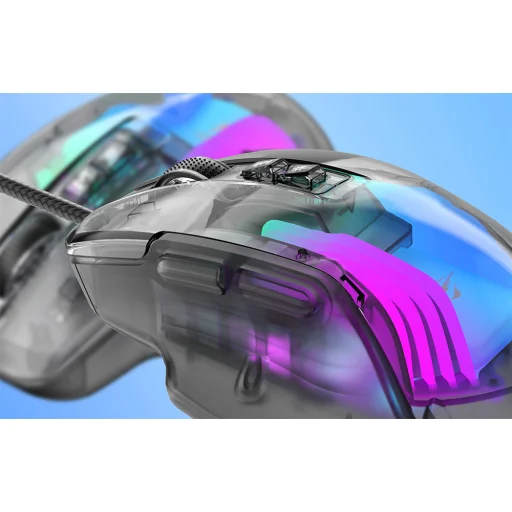 Vezetékes gamer egér Havit MS1011SE (átlátszó/fekete) - 7
