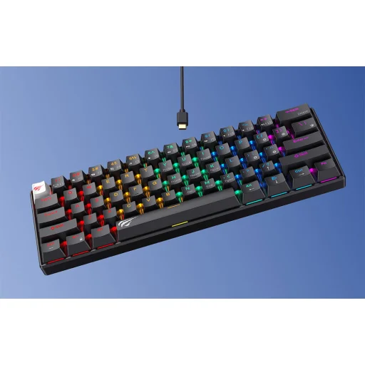 Vezetékes mechanikus játékbillentyűzet RGB Havit KB903L (fekete) - 9