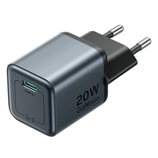Vention GaN Töltő USB-C 20W +1m USB-C-L Kábel (Szürke) - 3