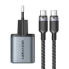 Vention GaN töltő USB-C+A 30W +1m USB-C-C kábel (szürke) thumbnail