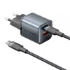 Vention GaN töltő USB-C+A 30W +1m USB-C-C kábel (szürke) thumbnail