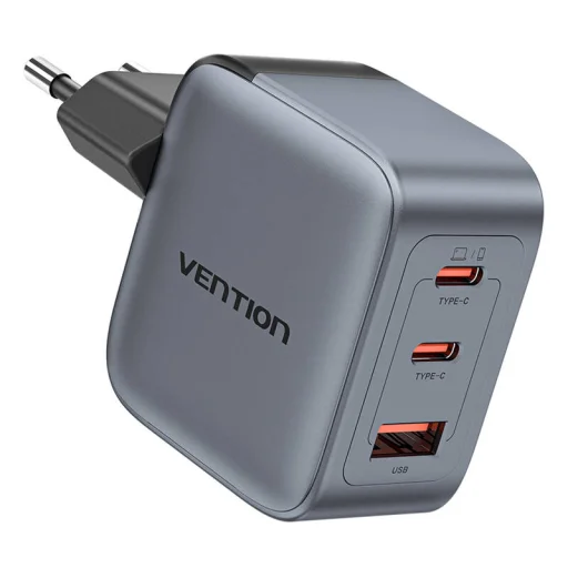 Vention GaN Töltő USB-C+C+A 70W (Szürke) - 2