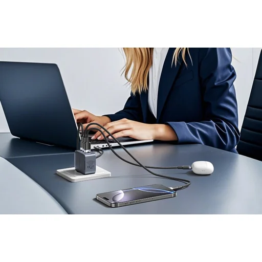Vention GaN Töltő USB-C+C+A 70W (Szürke) - 8