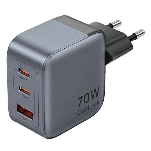 Vention GaN Töltő USB-C+C+A 70W (Szürke) - 1