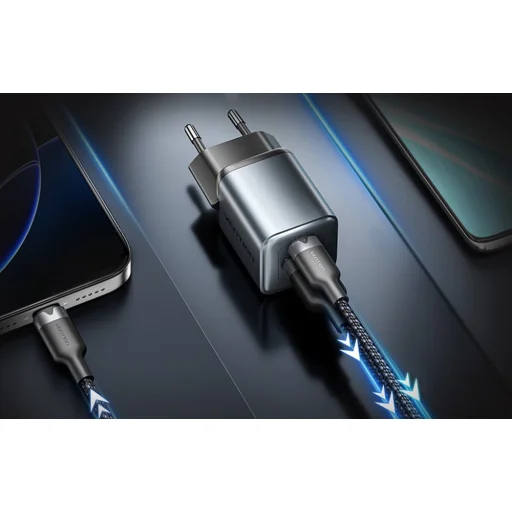 Vention GaN töltő USB-C + USB-A 30W (Szürke) - 6