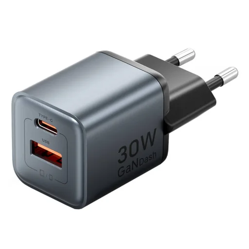 Vention GaN töltő USB-C + USB-A 30W (Szürke) - 3