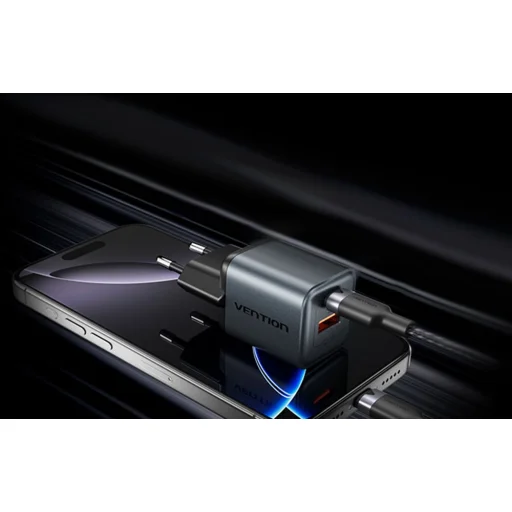 Vention GaN töltő USB-C + USB-A 30W (Szürke) - 7