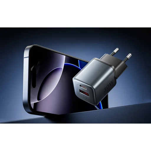 Vention GaN töltő USB-C + USB-A 30W (Szürke) - 4