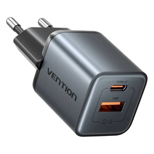 Vention GaN töltő USB-C + USB-A 30W (Szürke) - 1