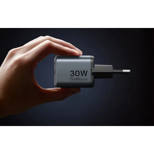 Vention GaN töltő USB-C + USB-A 30W (Szürke) - 5