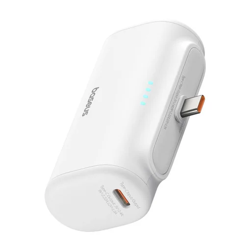 Baseus Compact Powerbank 5000mAh, 20W, USB-C (fehér) - 5