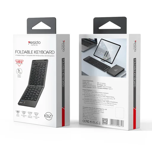 Yesido billentyűzet KB27 vezeték nélküli összecsukható fekete - 15