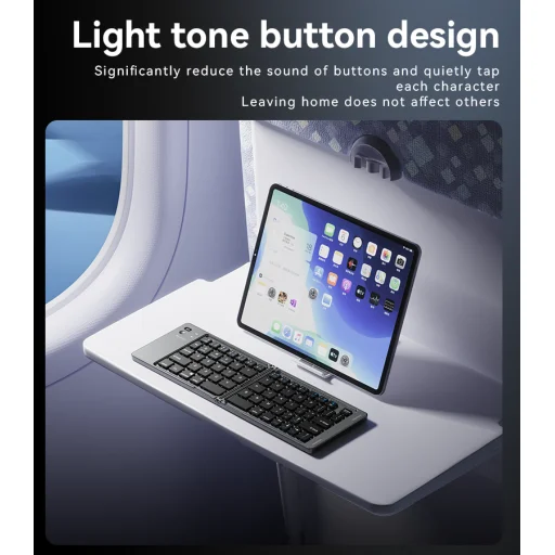 Yesido billentyűzet KB27 vezeték nélküli összecsukható fekete - 8