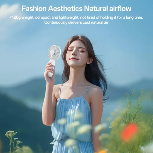 Yesido Fan YF15 1200mAh fehér hodozható ventillátor - 8