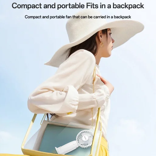 Yesido Fan YF15 1200mAh fehér hodozható ventillátor - 9