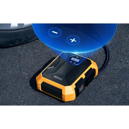 Légkompresszor AstroAI 12V DC 100PSI (Sárga) - 6