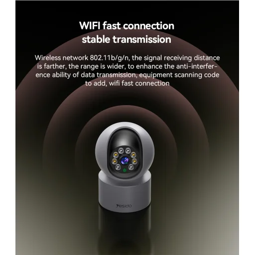 Yesido beltéri kamera KM10 IP WiFi 2.4G 2MP Full HD fehér - 11