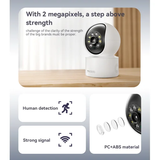 Yesido beltéri kamera KM10 IP WiFi 2.4G 2MP Full HD fehér - 14