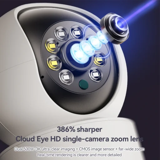 Yesido beltéri kamera KM10 IP WiFi 2.4G 2MP Full HD fehér - 3