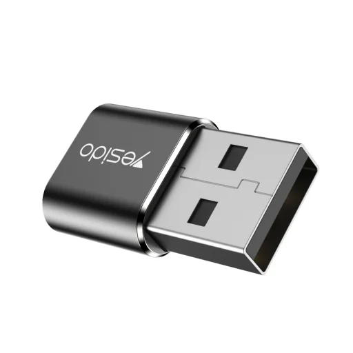 Yesido Adapter OTG GS09 - USB (férfi) - Type C (női) - fekete - 5