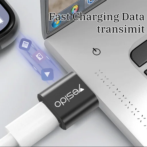 Yesido Adapter OTG GS09 - USB (férfi) - Type C (női) - fekete - 9