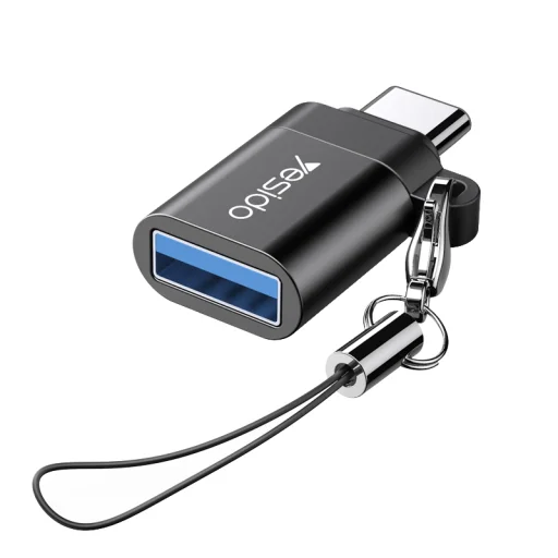 Yesido Adapter OTG GS06 - USB-C (férfi) – USB-A (női) - fekete - 6